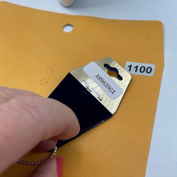 NWT MX Signature Gold Plated choker with CZ pendants - Picture 8 of 8